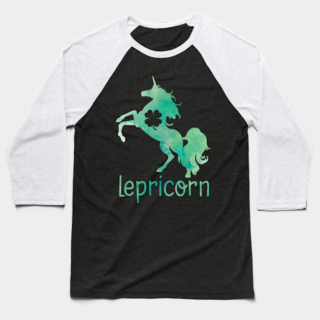 Lepricorn Unicorn Leprechaun St. Patrick's Day T-Shirt Baseball T-Shirt by ADKApparel